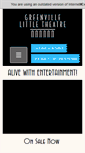 Mobile Screenshot of greenvillelittletheatre.org