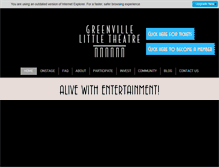 Tablet Screenshot of greenvillelittletheatre.org